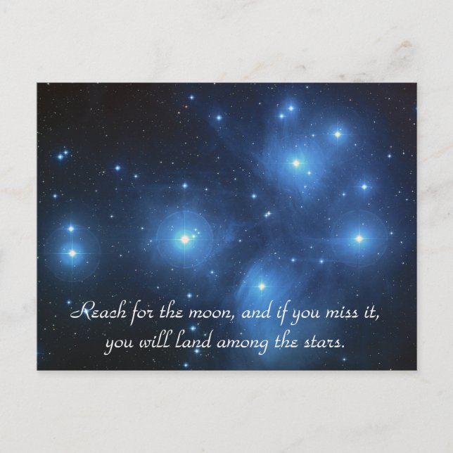 Stars space sky night inspirational dream live postcard (Front)