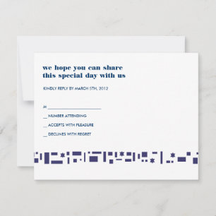 Stars & Squares Bar Bat Mitzvah Invitation