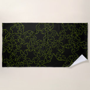 Stars, Stars, Stars - Lime Green  Beach Towel