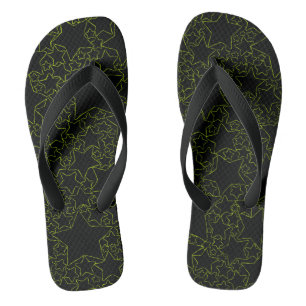 Stars, Stars, Stars - Lime Green Flip Flops