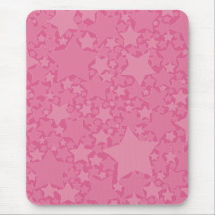 Stars, Stars, Stars - Pink Mouse Mat