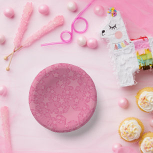 Stars, Stars, Stars - Pink Paper Plate