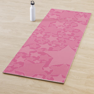 Stars, Stars, Stars - Pink Yoga Mat