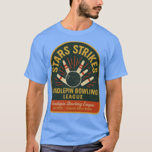 Stars & Strikes Vintage Candlepin Bowling T-Shirt