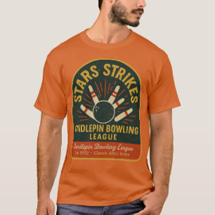 Stars & Strikes Vintage Candlepin Bowling T-Shirt