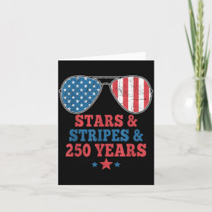 Stars Stripes 250 Years Birthday USA Men Women 4th Card