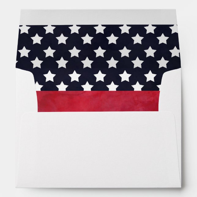 Stars & Stripes American Flag Patriotic Envelopes (Back (Bottom))