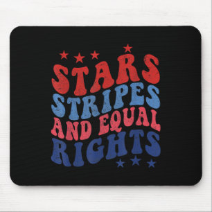 Stars Stripes And Equal Rights 4th Of July Patriot Mouse Mat