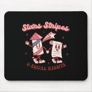 Stars Stripes And Equal Rights 4th Of July Retro G Mouse Mat