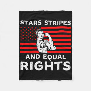 Stars Stripes And Equal Rights 4th Of July Womens  Fleece Blanket