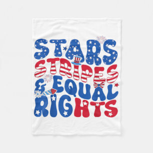 Stars Stripes And Equal Rights 4th Of July Womens Fleece Blanket