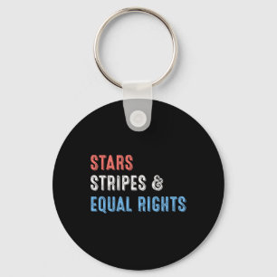 Stars Stripes And Equal Rights 4th Of July Women's Key Ring