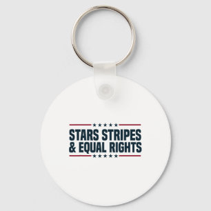 Stars Stripes And Equal Rights 4th Of July Women's Key Ring