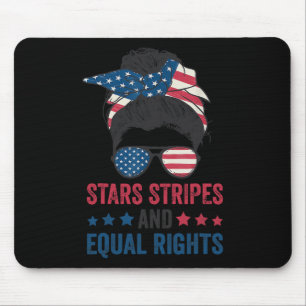 Stars Stripes And Equal Rights 4th Of July Women's Mouse Mat