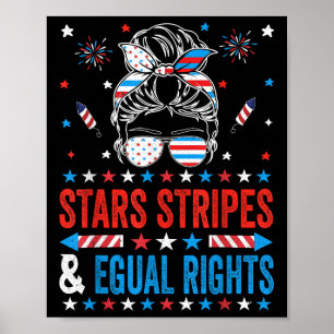 Stars Stripes And Equal Rights 4th Of July Womens Poster