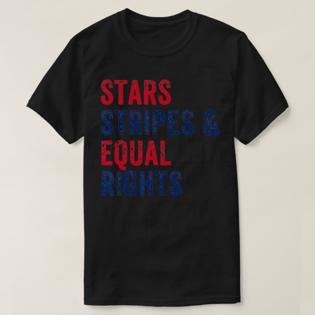 Stars Stripes And Equal Rights 4th Of July Women's T-Shirt (Design Front)