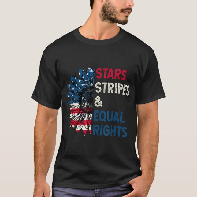 Stars Stripes And Equal Rights 4th Of July Women's T-Shirt (Front)