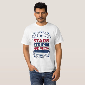 Stars, Stripes, and Freedom 4th of July T-Shirt