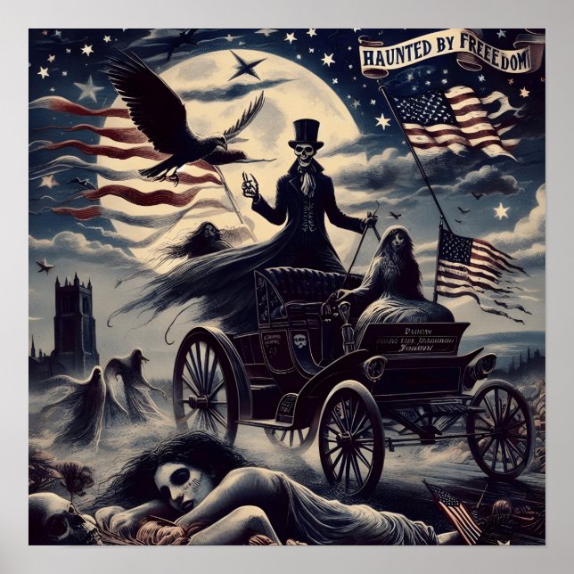 Stars, Stripes, and Haunted Freedom Poster (Front)
