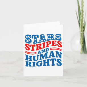 Stars Stripes And Human Rights Card
