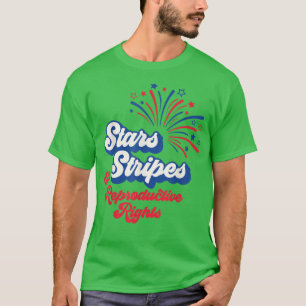 Stars Stripes and Reproductive Rights retro 4th of T-Shirt