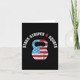 Stars Stripes And Squad Workout Gym Usa Flag 4th J Card