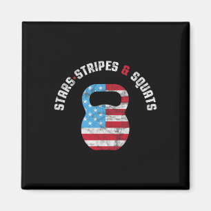 Stars Stripes And Squad Workout Gym Usa Flag 4th J Magnet