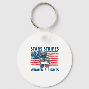 Stars Stripes And Womens Rights 4th Of July Equal Key Ring