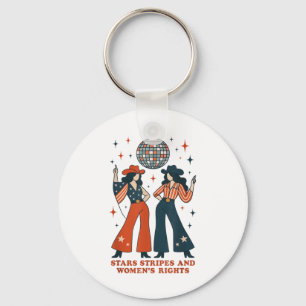 Stars Stripes And Womens Rights 4th Of July Equal Key Ring