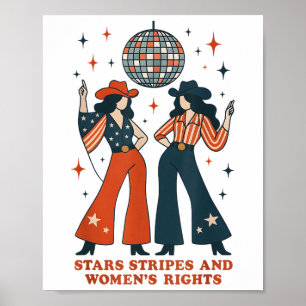 Stars Stripes And Womens Rights 4th Of July Equal Poster