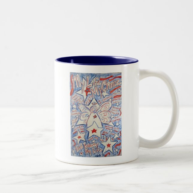 Stars & Stripes Angel Two-Tone Coffee Mug (Right)