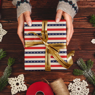 Stars Stripes Art Wrapping Paper