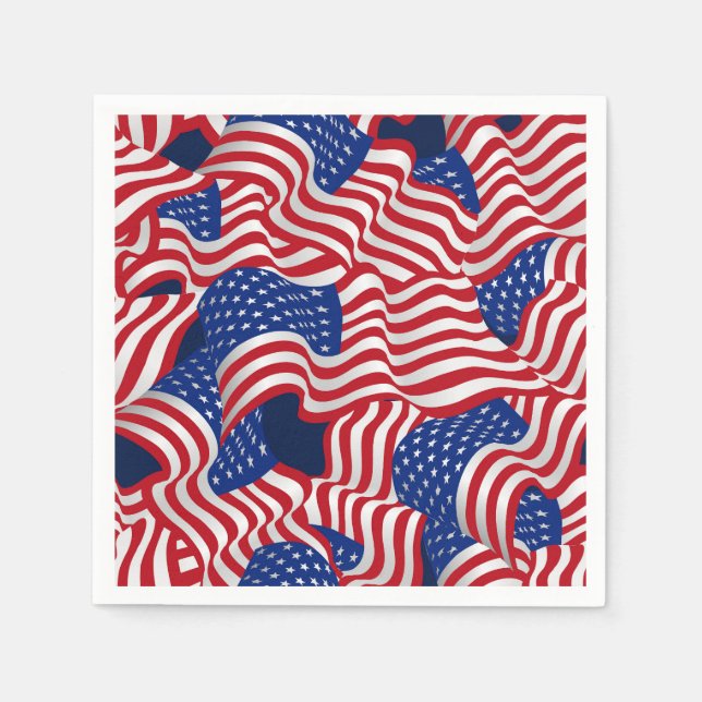 Stars & Stripes Celebration Napkin (Front)