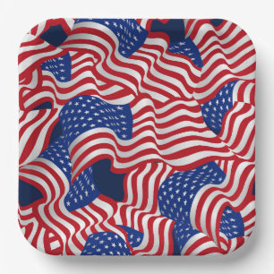 Stars & Stripes Celebration Paper Plate