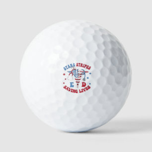 Stars Stripes E D Saving Lives Golf Balls