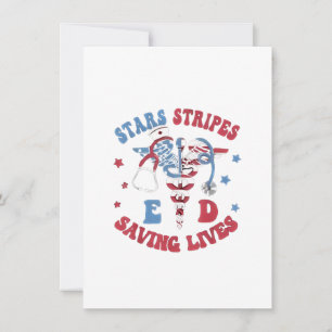 Stars Stripes E D Saving Lives Invitation