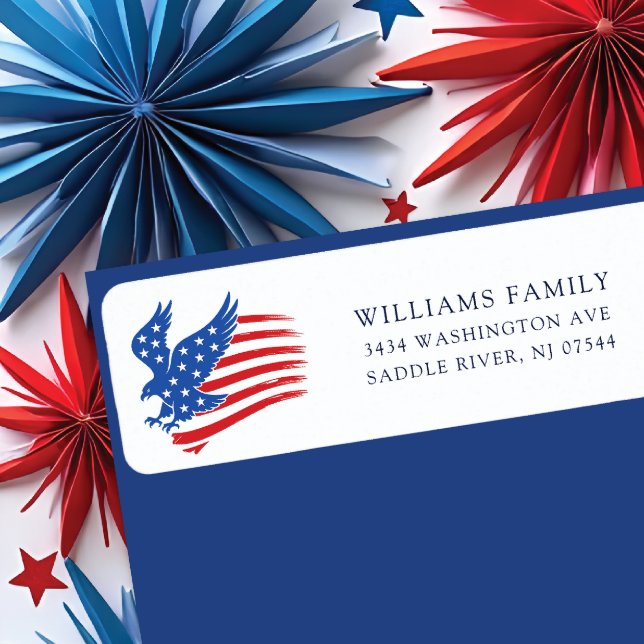 Stars & Stripes Eagle Return Address Label (Creator Uploaded)