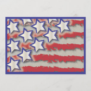 Stars & Stripes Flag 4th of July Party Invitation