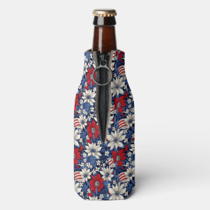 Stars & Stripes Floral Elegance Bottle Cooler