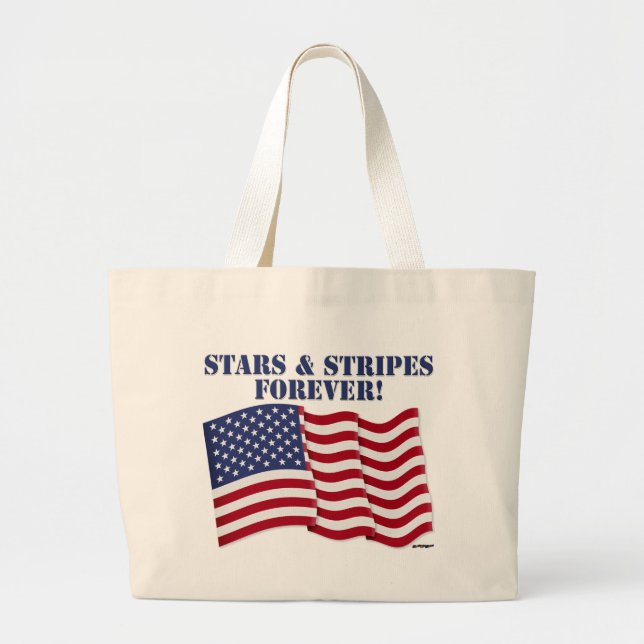 STARS & STRIPES FOREVER! LARGE TOTE BAG (Front)