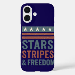 Stars Stripes & Freedom iPhone Case Patriotic USA