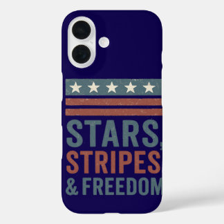 Stars Stripes & Freedom iPhone Case Patriotic USA