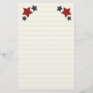 Stars & Stripes Lined Stationery / Writing Paper