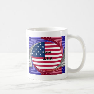 Stars & Stripes & Love: A Patriotic USA Design Coffee Mug