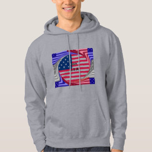 Stars & Stripes & Love: A Patriotic USA Design  Hoodie
