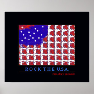 stars stripes & music poster