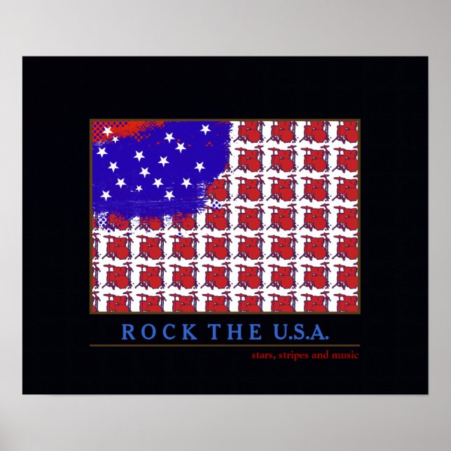 stars stripes & music poster (Front)