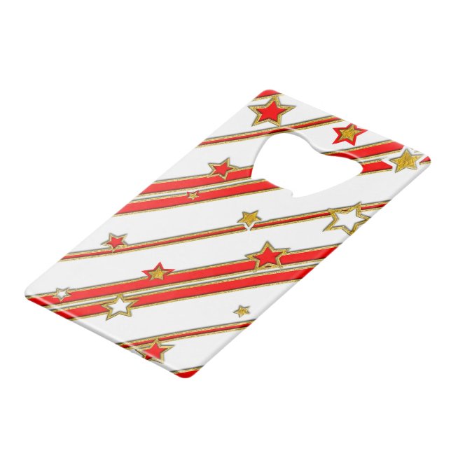 Stars & Stripes Pattern gold red blue + your ideas (Front Angled)