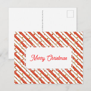 Stars & Stripes PATTERN gold red or blue Postcard
