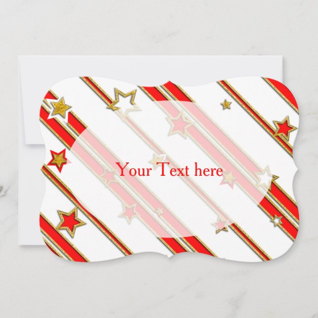 Stars & Stripes Pattern gold red + your ideas (Front)